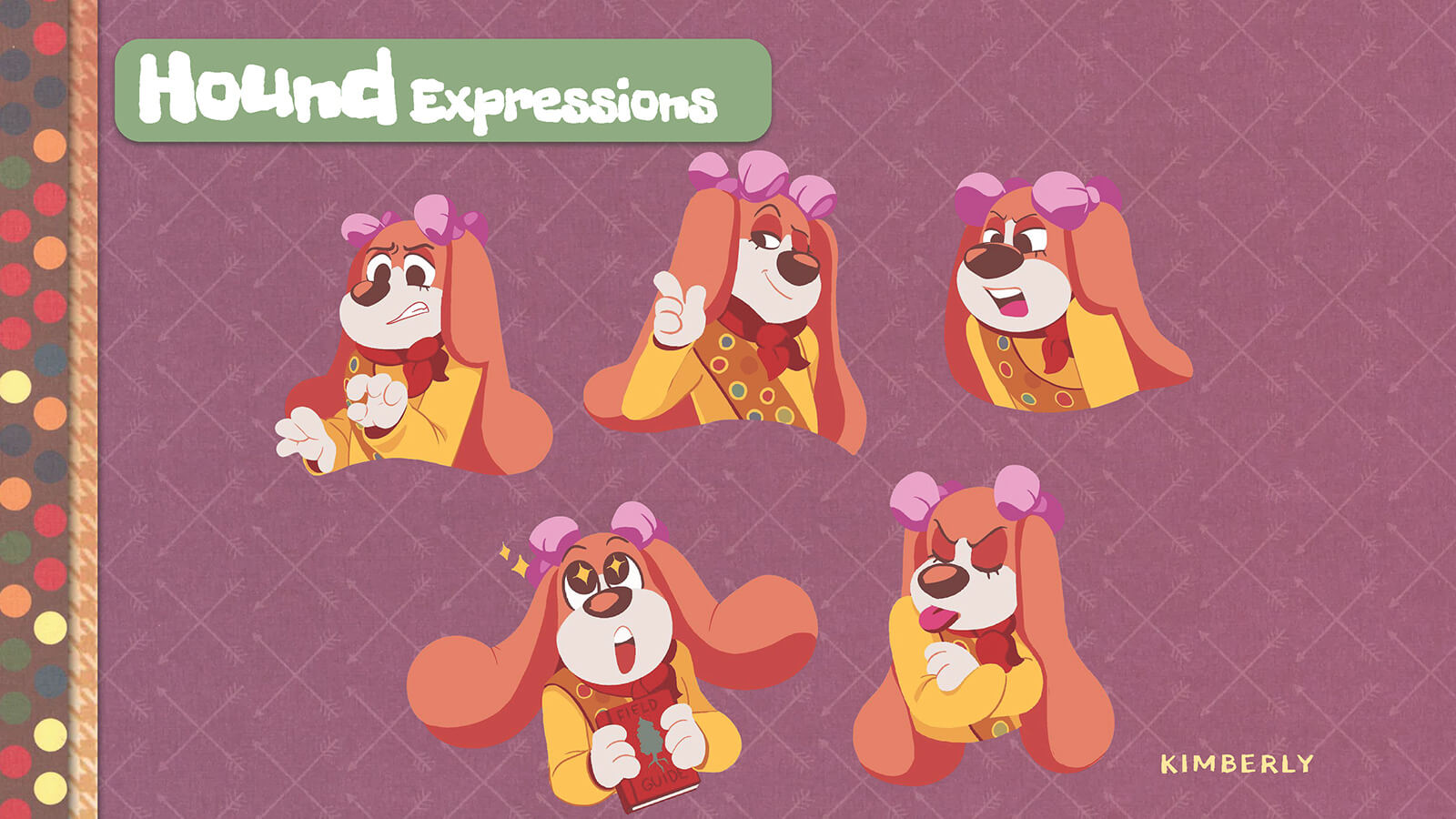Facial expressions of the character Hound.